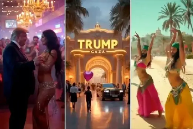 لقطات من فيديو "غزة ترامب" نشره الرئيس الأمريكي