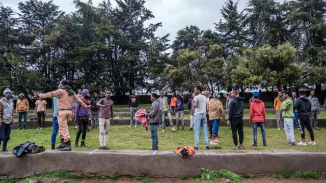 Yeroo waraana Kaaba Itoophiyaa milishoota Amaaraa filamanii leenjii waraanaa magaalaa Dabaarq keessa fudhataa jiran