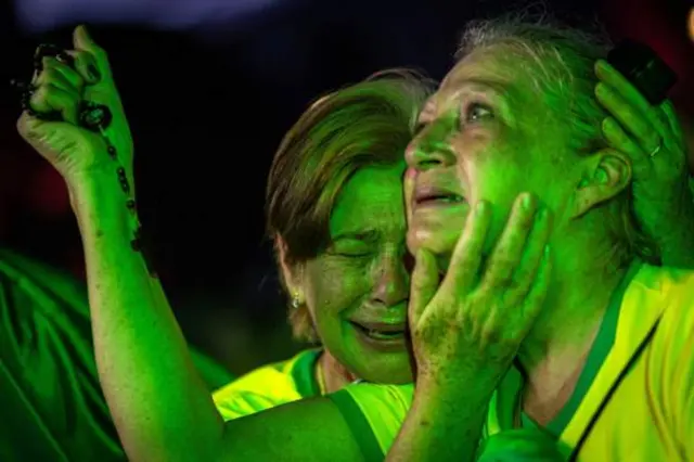Incumbent President Jair Bolsonaro's supporters were in tears as leftist candidate Lula won the majority of votes
