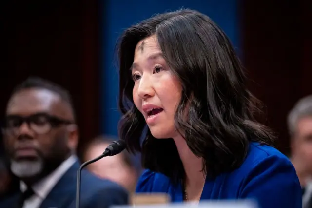 Michelle Wu durante una sesión en la Cámara de Representantes