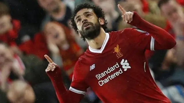 Mohamed Salah celebra uno de sus goles