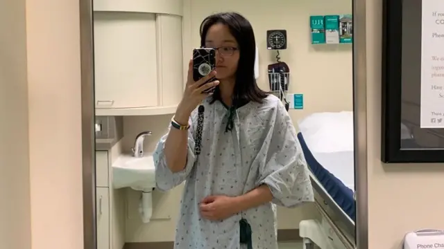 在美国医院接受检查的Rachel