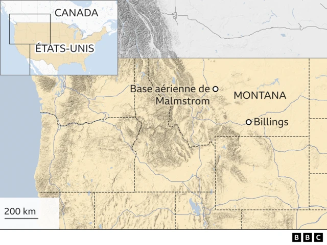 Carte de localisation du ballon.