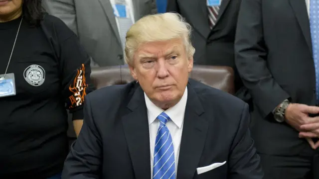 Дональд Трамп на встрече с лидерами профсоюзов