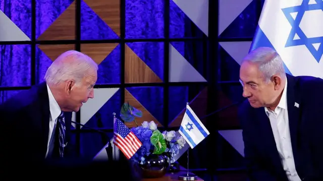 رئيس الوزراء الإسرائيلي بنيامين نتنياهو والرئيس الأمريكي جو بايدن