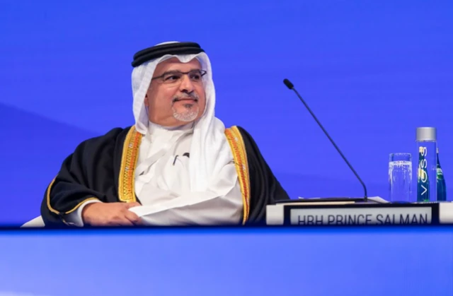 رئيس مجلس الوزراء ولي العهد البحريني الأمير سلمان بن حمد آل خليفة في افتتاح حوار المنامة