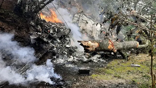 हेलिकॉप्टर जहां दुर्घटनाग्रस्त हुआ