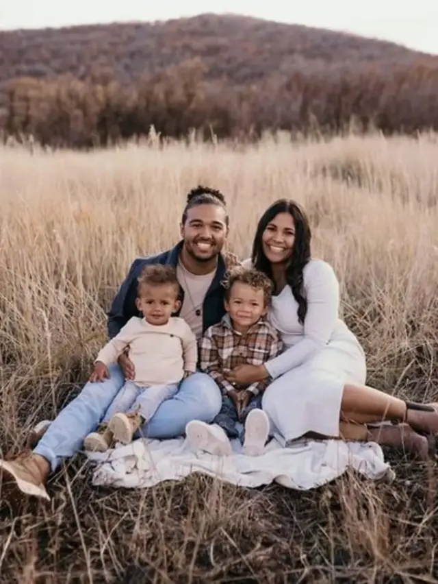 Spencer Bouwhuis en Utah, EE.UU., con su familia.