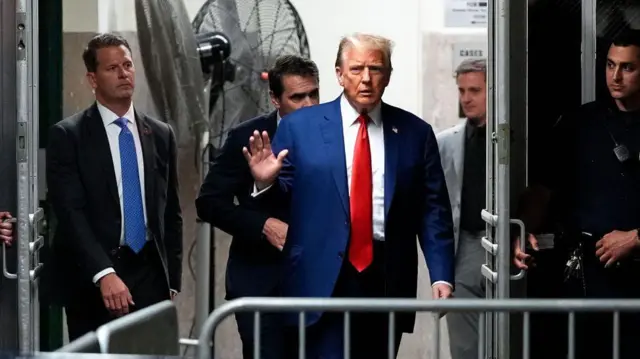 ترامب أثناء المحاكمة