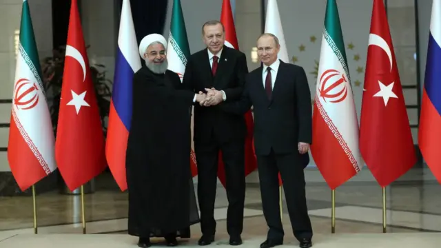 Хассан Роухани, Реджеп Эрдоган, Владимир Путин