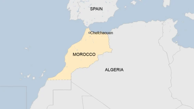 Ikarita yerekana aho ibyago byabereye muri Maroc