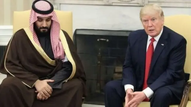 ટ્રમ્પ અને સાઉદી રાજકુમારની તસવીર