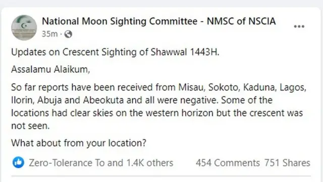 Aworan ikede oju opo Facebook nipa oṣu tuntun