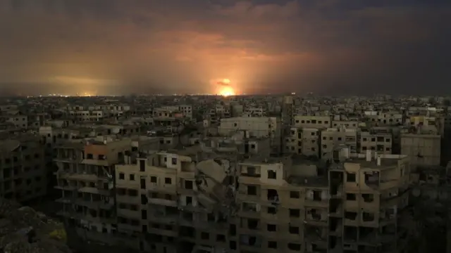 Doğu Guta'da bombardıman