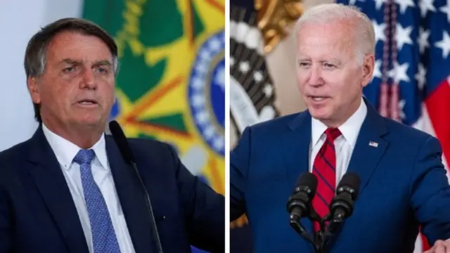 Montagem com fotosbônus de apostas ao vivoJair Bolsonaro e Joe Biden