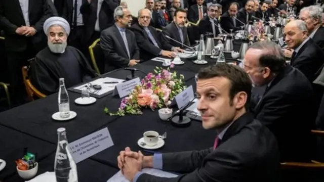 روحانی و مکرون - پاریس