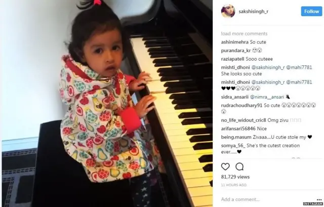 महेंद्र सिंह धोनी, साक्षी धोनी, जीवा