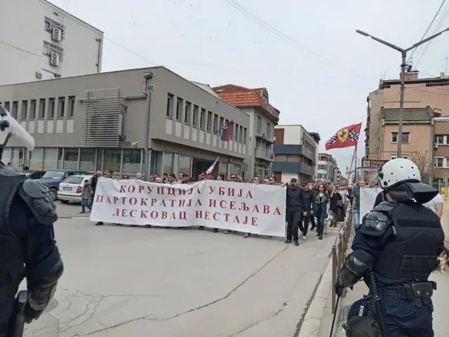 Demonstracije u Leskovcu