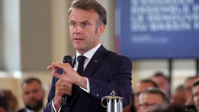 Macron discursando