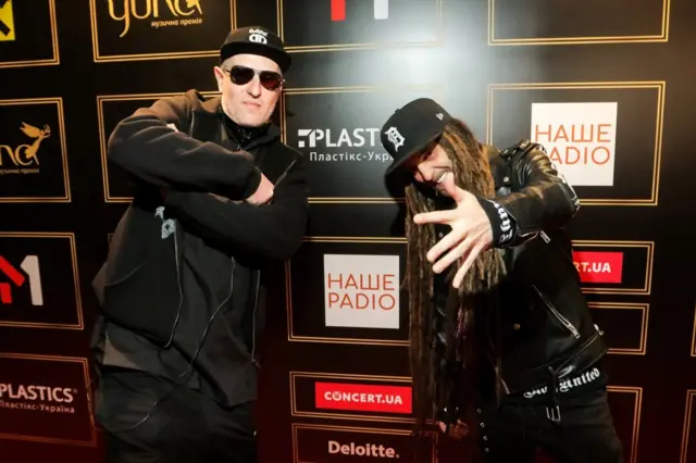 Учасники гурту "Green Grey" на червоній доріжці - Дизель (Андрій Яценко) і Мурік (Дмитро Муравицький)