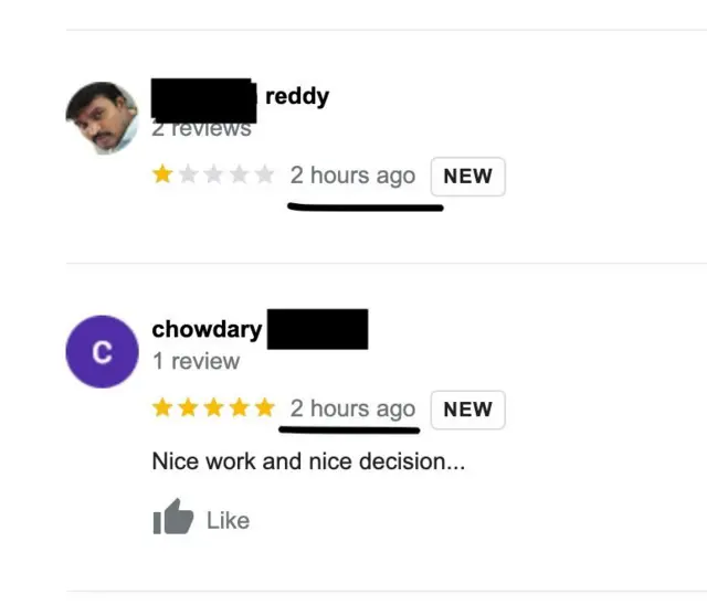 గూగుల్ రేటింగ్స్ 