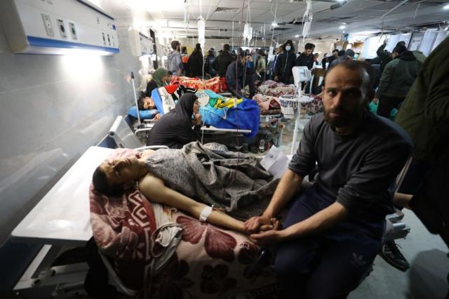 El interior del hospital Al Shifa el pasado 29 de febrero, tras un ataque del ejército de Israel.