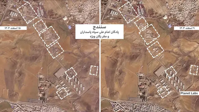 تصاویر قبل و بعد از حمله به پادگان امام علی و مقر یگان ویژه سنندج 