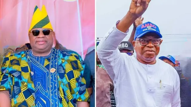 Collage of images of Ademola Adeleke and Bola Oyebamiji
