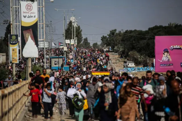 النازحون إلى شمال القطاع بسبب حرب غزة