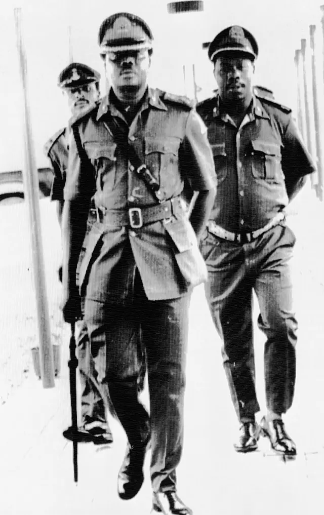 Brigadier General Murtala Rufai Mohammed na osote ya bụ Olusegun obasanjo