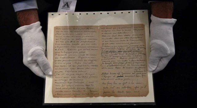 Paul Gauguin ile birlikte kaleme aldığı mektup