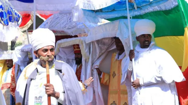 በጎንደር በነበረው የከተራ በዓል ላይ ቀሳውስር