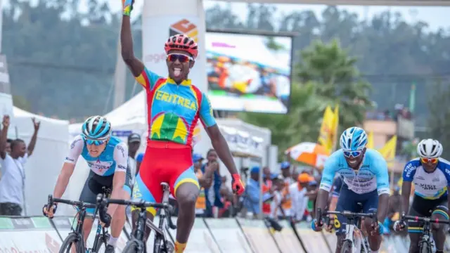 Biniam Girmay yitwaye neza ubow aheruka gusiganwa mu Rwanda