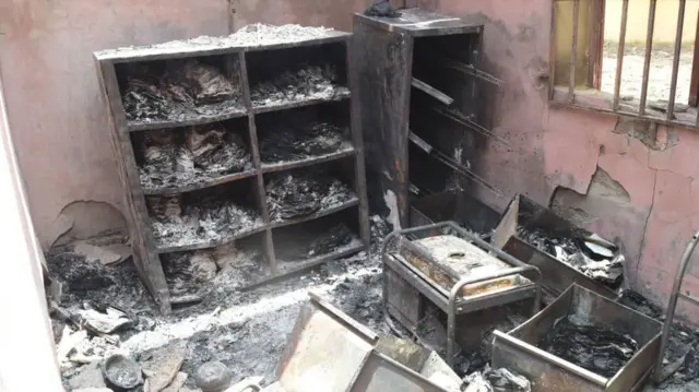 Aworan ọkan lara awọn ibi ti ina ọhun fọwọ ba