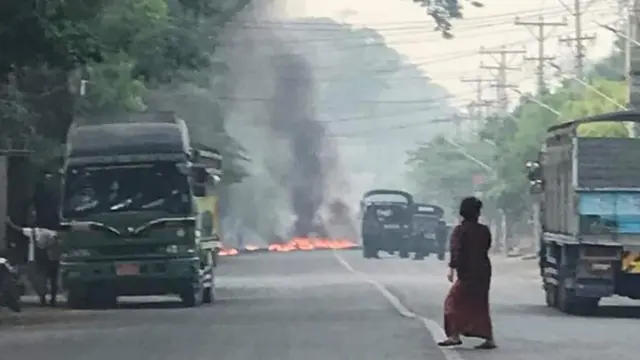 သပိတ်ဖြိုခွဲခံရတဲ့ နေ့ကကလေးမြို့ဗိုလ်ချုပ်လမ်းမကြီး