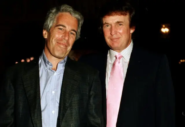 Jeff Epstein y Donald Trump.