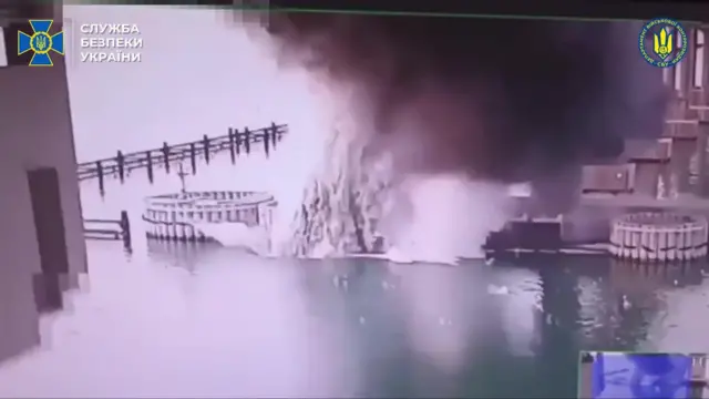 Explosión en el puente de Crimea