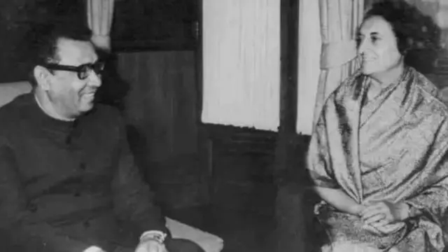 बांगलादेशच्या हंगामी सरकारचे पंतप्रधान ताजुद्दीन अहमद, इंदिरा गांधींसोबत
