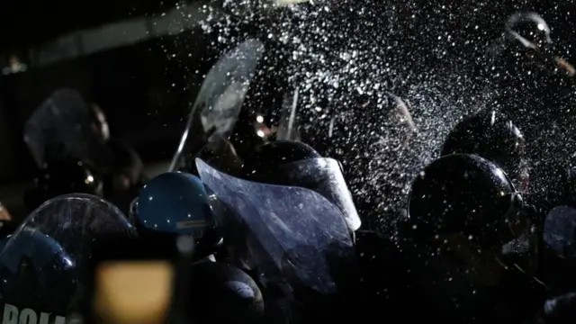 Police pepper spray for Washington