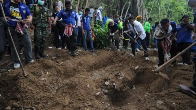 การขุดค้นหาศพของชาวโรฮิงญา