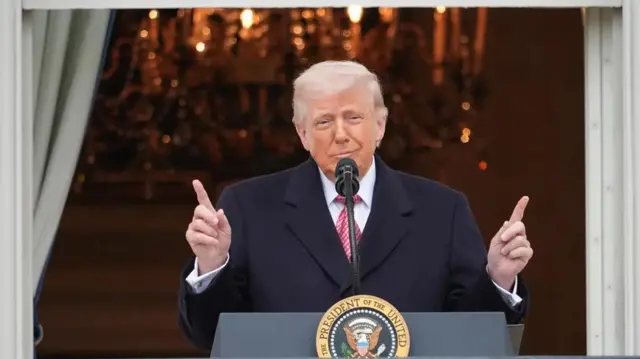 Дональд Трамп під час звернення до фермерів у Білому домі у Вашингтоні, округ Колумбія, США, у п’ятницю, 27 березня 2026 року. 