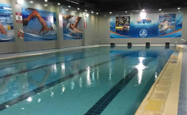 The swimming pool at the rehab centre