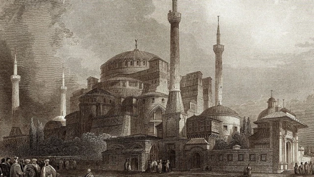 1800'lerden bir Ayasofya gravürü
