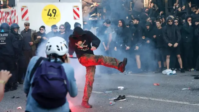 Protestas en Hamburgo por la reunión del G20.