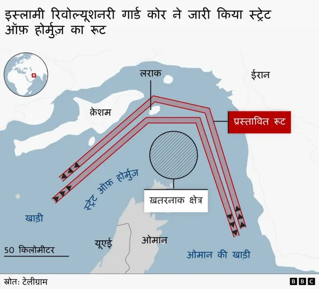 होर्मुज़ का नक़्शा