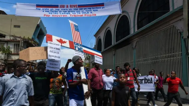 Protesta en Haiti
