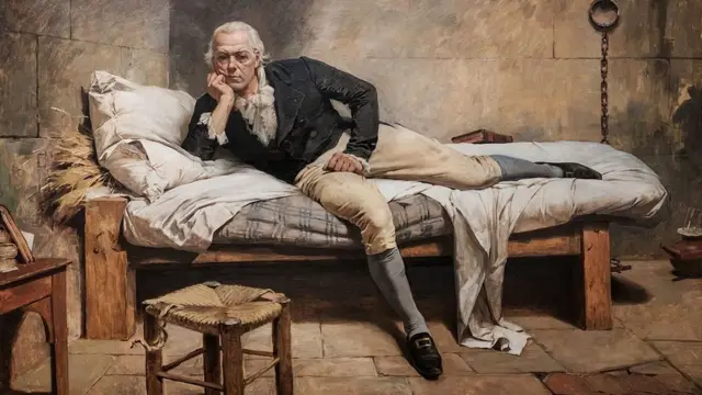 Francisco de Miranda en La Carraca. pintura de Arturo Michelena