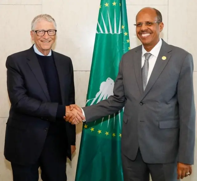 Bill Gates uyu munsi yabonanye n'umukuru w'Ubumwe bwa Afurika Mahmoud Ali Youssouf