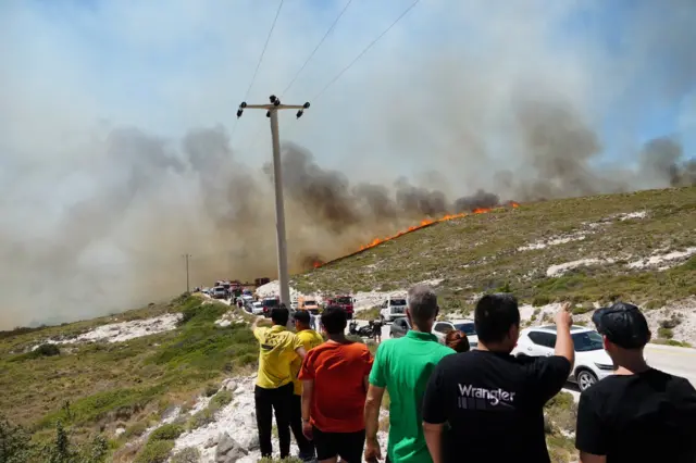Çeşme'deki yangın