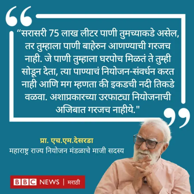 प्रा. एच. एम. देसरडा यांचे कोट कार्ड